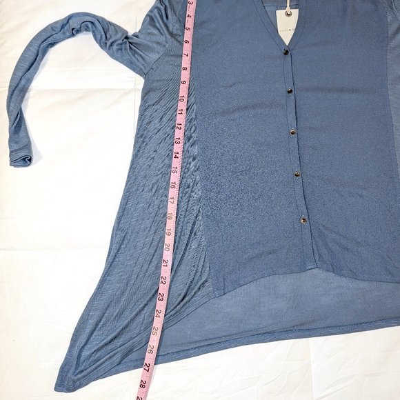 Lucky Brand Button Down Mixed Media Top NWT - Picture 9 of 10